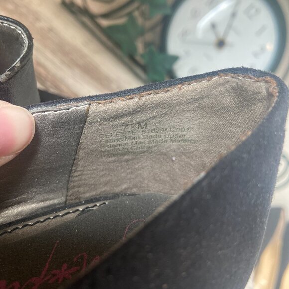 Fergalicious Celeste Black Suede Cone Heel 7.5 - Picture 6 of 6